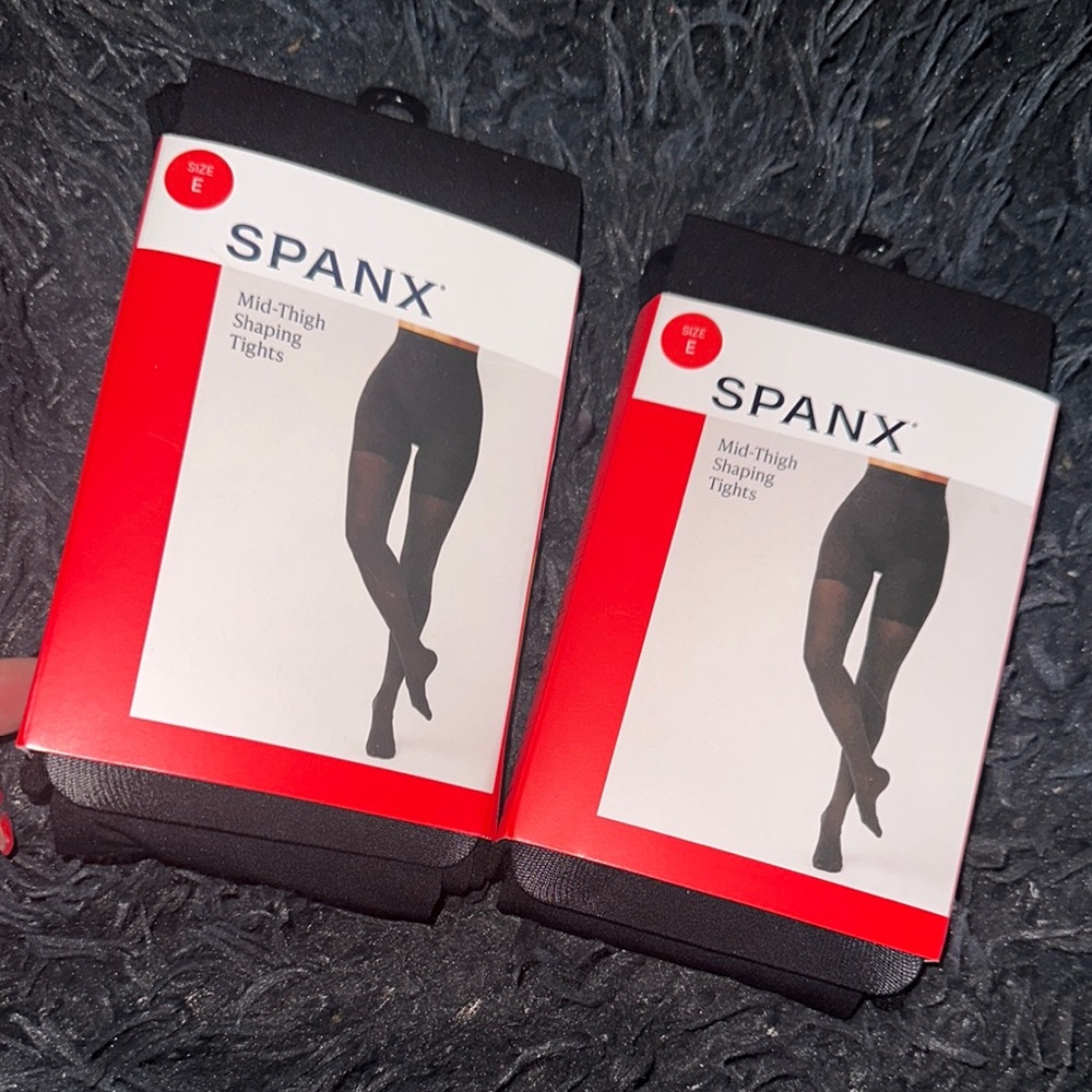 SPANX Men’s Black Mid-Thigh Shaping Tights